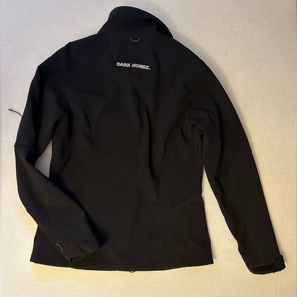 Eddie Bauer black soft shell & inner fleece mens horse jacket Sz-S.  W10 - Picture 4 of 10